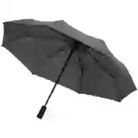 На картинке: Складной зонт rainVestment, светло-серый меланж на белом фоне