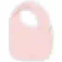 На картинке: Нагрудник детский Baby Prime, розовый с молочно-белым на белом фоне