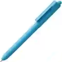 На картинке: Ручка шариковая Hint, голубая на белом фоне