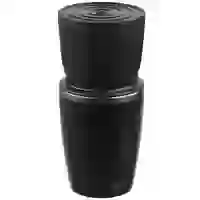 На картинке: Капельная кофеварка Fanky 3 в 1, черная, в упаковке на белом фоне