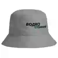 На картинке: Панама «Водкостойкий», серая на белом фоне
