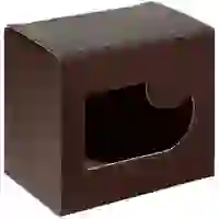 На картинке: Коробка с окном Gifthouse, коричневая на белом фоне