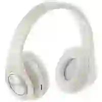 На картинке: Беспроводные наушники Uniscend Sound Joy, белые на белом фоне