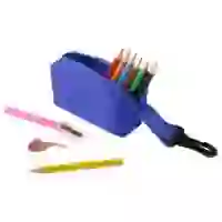 На картинке: Набор Hobby с цветными карандашами и точилкой, синий на белом фоне