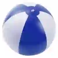 На картинке: Надувной пляжный мяч Jumper, синий с белым на белом фоне