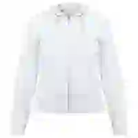 На картинке: Толстовка женская Hooded Full Zip белая на белом фоне