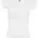 На картинке: Футболка женская Melrose 150 с глубоким вырезом, белая на белом фоне
