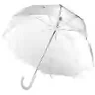 На картинке: Прозрачный зонт-трость Clear на белом фоне