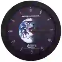 На картинке: Часы настенные Vivid Large, черные на белом фоне
