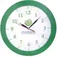 На картинке: Часы настенные Vivid Large, зеленые на белом фоне