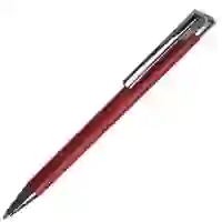 На картинке: Ручка шариковая Stork, красная на белом фоне