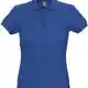 Рубашка поло женская Passion 170, ярко-синяя (royal) на белом фоне