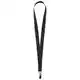 Лента для бейджа Neckband, черная Лента для бейджа Neckband, черная на белом фоне