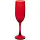 Бокал для шампанского Enjoy, красный на белом фоне
