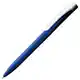 Ручка шариковая Pin Silver, синий металлик на белом фоне