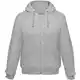 Толстовка мужская Hooded Full Zip серый меланж на белом фоне