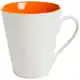 Кружка New Bell матовая, белая с оранжевым на белом фоне