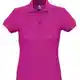 Рубашка поло женская Passion 170, ярко-розовая (фуксия) на белом фоне