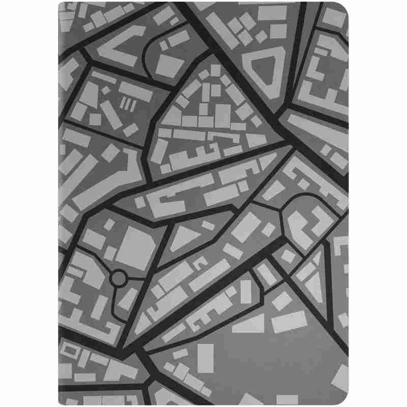 Ежедневник City, недатированный, черный на белом фоне