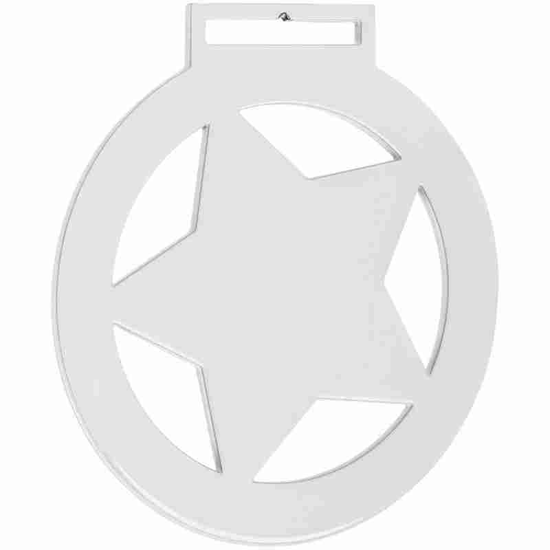 Медаль Steel Star, белая на белом фоне