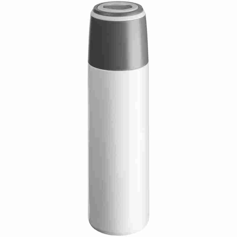 Термос Heater, белый на белом фоне