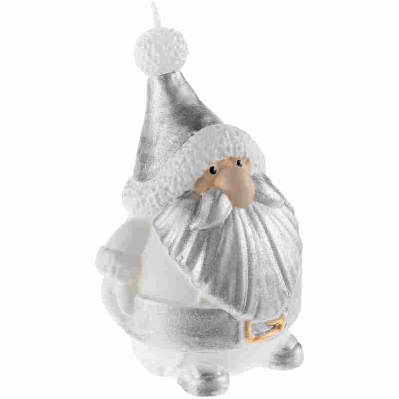 Свеча Christmas Twinkle, гном на белом фоне
