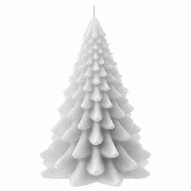 Свеча Homemate Tree, серая на белом фоне