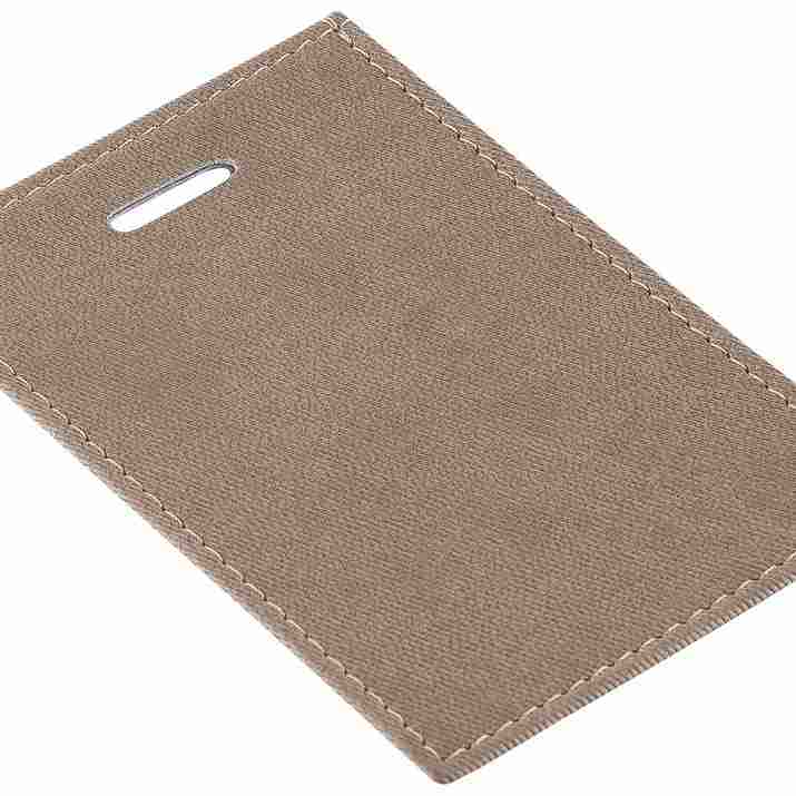 Чехол для пропуска Twill, бежевый на белом фоне