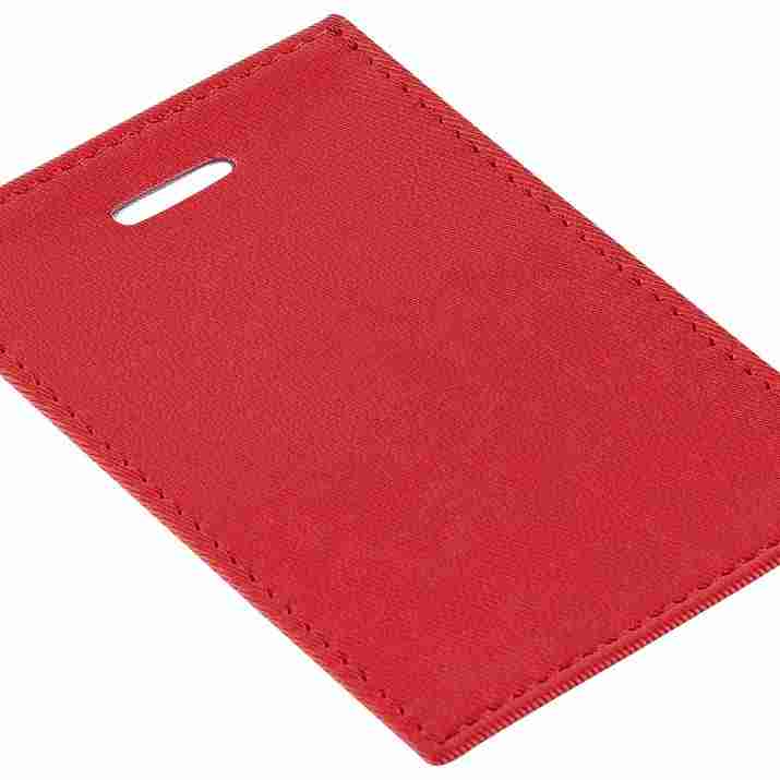 Чехол для пропуска Twill, красный на белом фоне