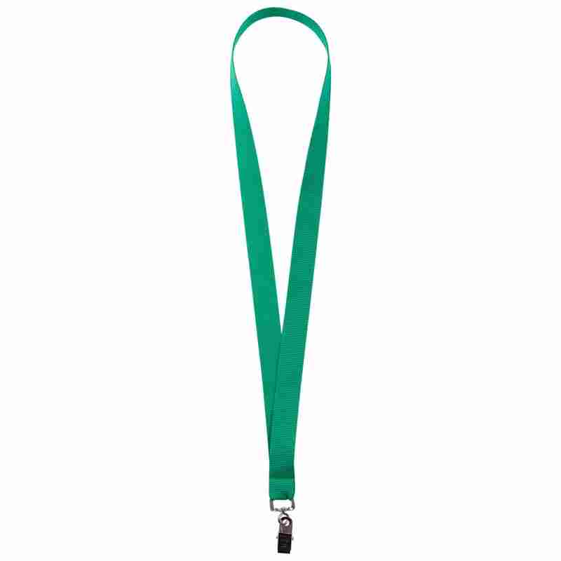 Лента для бейджа Neckband, зеленая на белом фоне