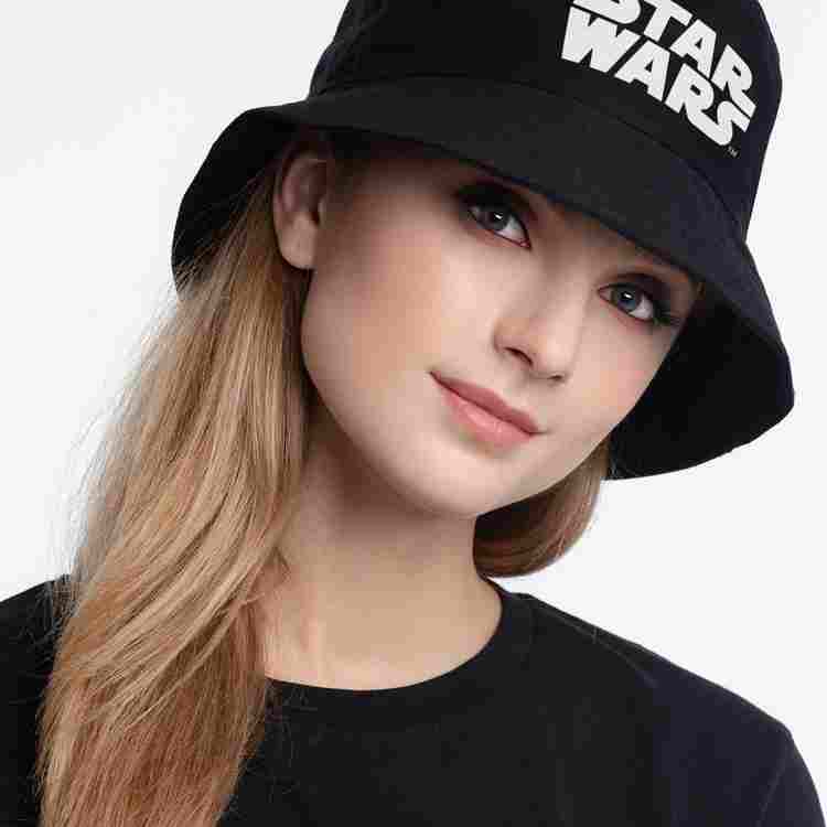 Панама Star Wars, черная с белым на белом фоне