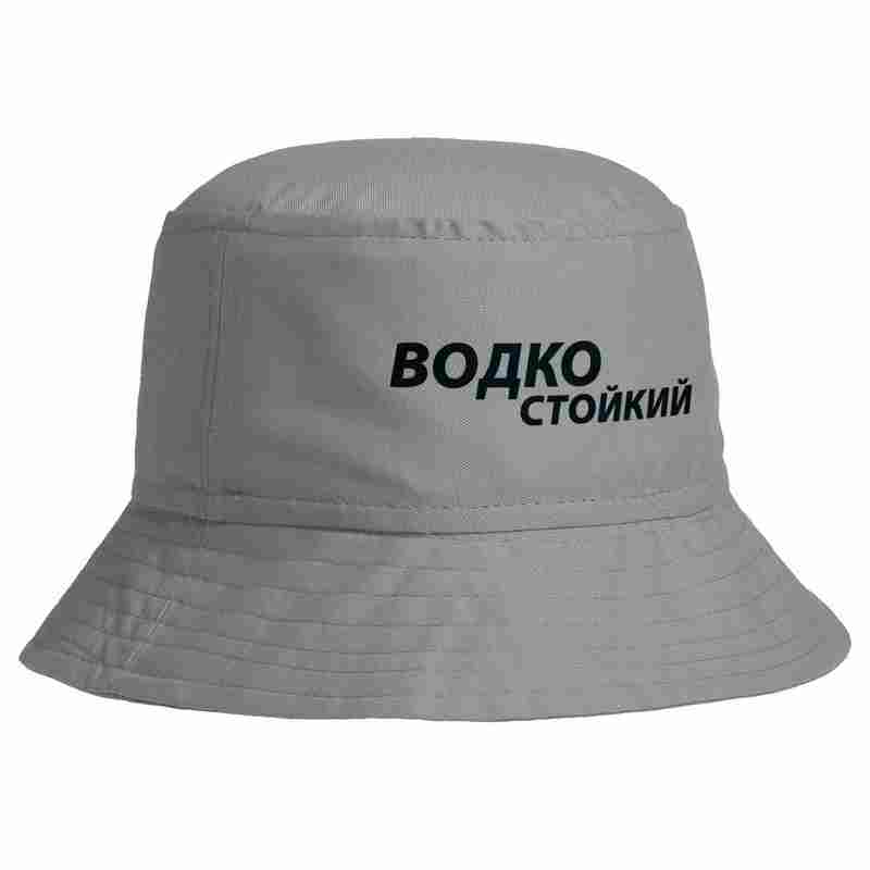 Панама «Водкостойкий», серая на белом фоне