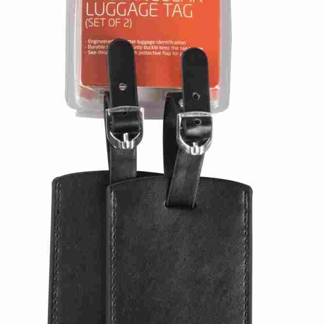 Набор из 2 бирок Luggage Accessories, черный на белом фоне