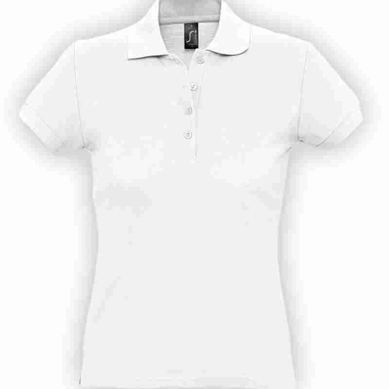Рубашка поло женская Passion 170, белая на белом фоне