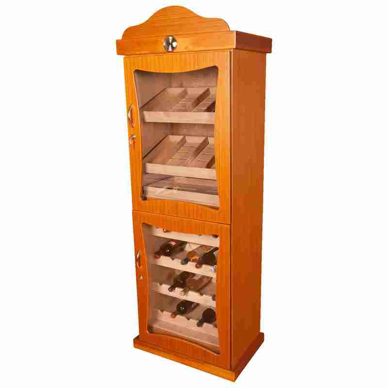 Шкаф для вина и сигар Teak на белом фоне